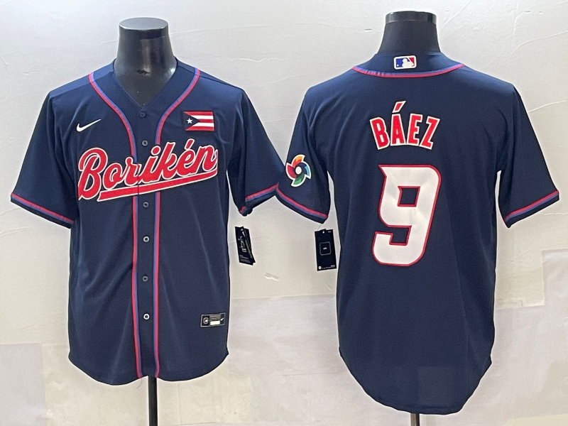 Men Houston Astros #9 Baez blue MLB Nike 2025 jersey style 3